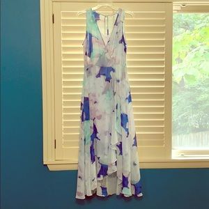 Calvin Klein Full Length Hi Low Flowy Dress 12